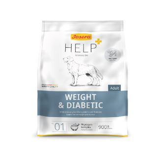 Josera Help+ WEIGHT & DIABETIC - полноценный диетический корм для взрослых собак для уменьшения лишнего веса и/или регулирования поступления глюкозы (сахарный диабет