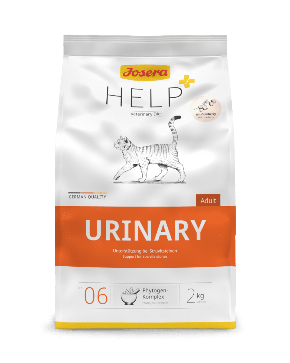 Josera Help+ URINARY - повноцінний дієтичний корм для дорослих котів для розчинення струвітних каменів та/або для зменшення рецидиву утворення струвітних каменів.