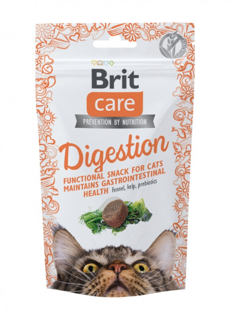 Brit Care Cat Snack Digestion - напівм'які ласощі з тунцем для котів для покращення травлення