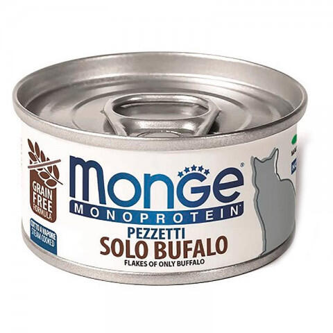 MONGE MONOPROTEIN FLAKES OF ONLY BUFFALO – консерва с буйволом для взрослых котов