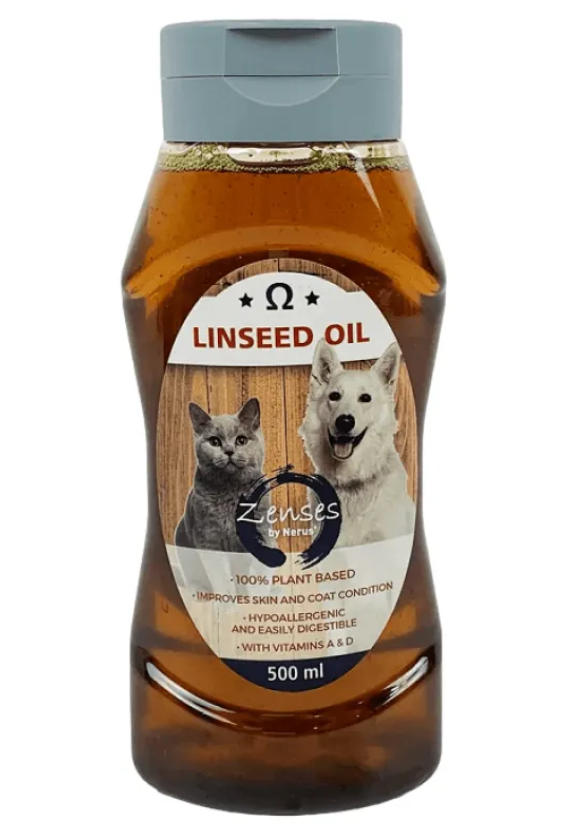 Linseed oil - Льняное масло для собак и кошек