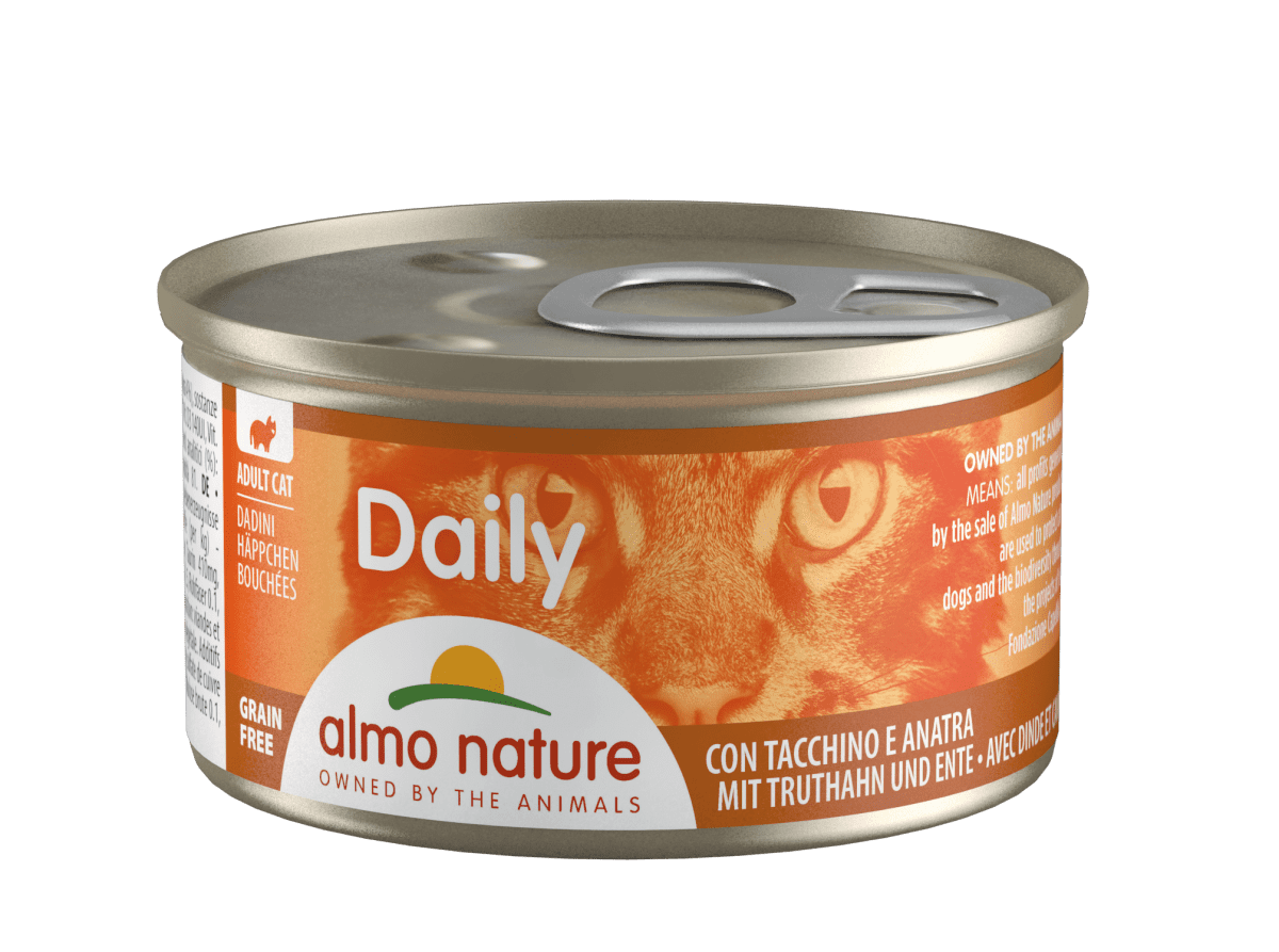 Almo Nature "Daily Menu" Turkey & Duck – консерви для кішок з шматочками індички та качки