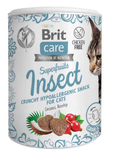 Brit Care Cat Snack Superfruits Insect - ласощі з комахами для котів із харчовою непереносимістю