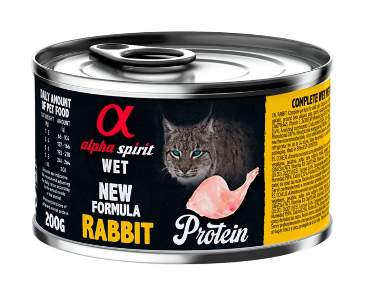 Alpha Spirit Rabbit for Adult Cats - вологий корм з кроликом дорослих котів