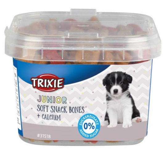 Trixie Junior Soft Snack Bones – ласощі для цуценят з куркою, бараниною, лососем та кальцієм