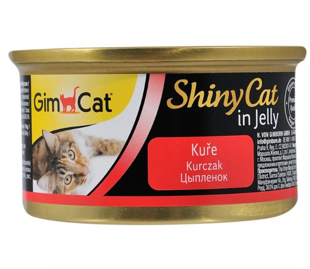 GimCat Shiny Cat курица – влажный корм с курицей в желе для кошек