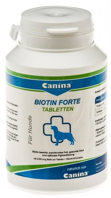 Canina Biotin forte – кормовая добавка с биотином для собак