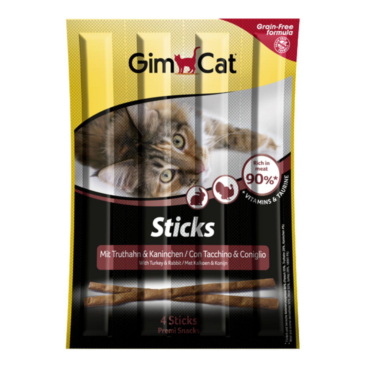 GimCat Sticks Turkey and Rabbit – палички з індичкою і кроликом для котів