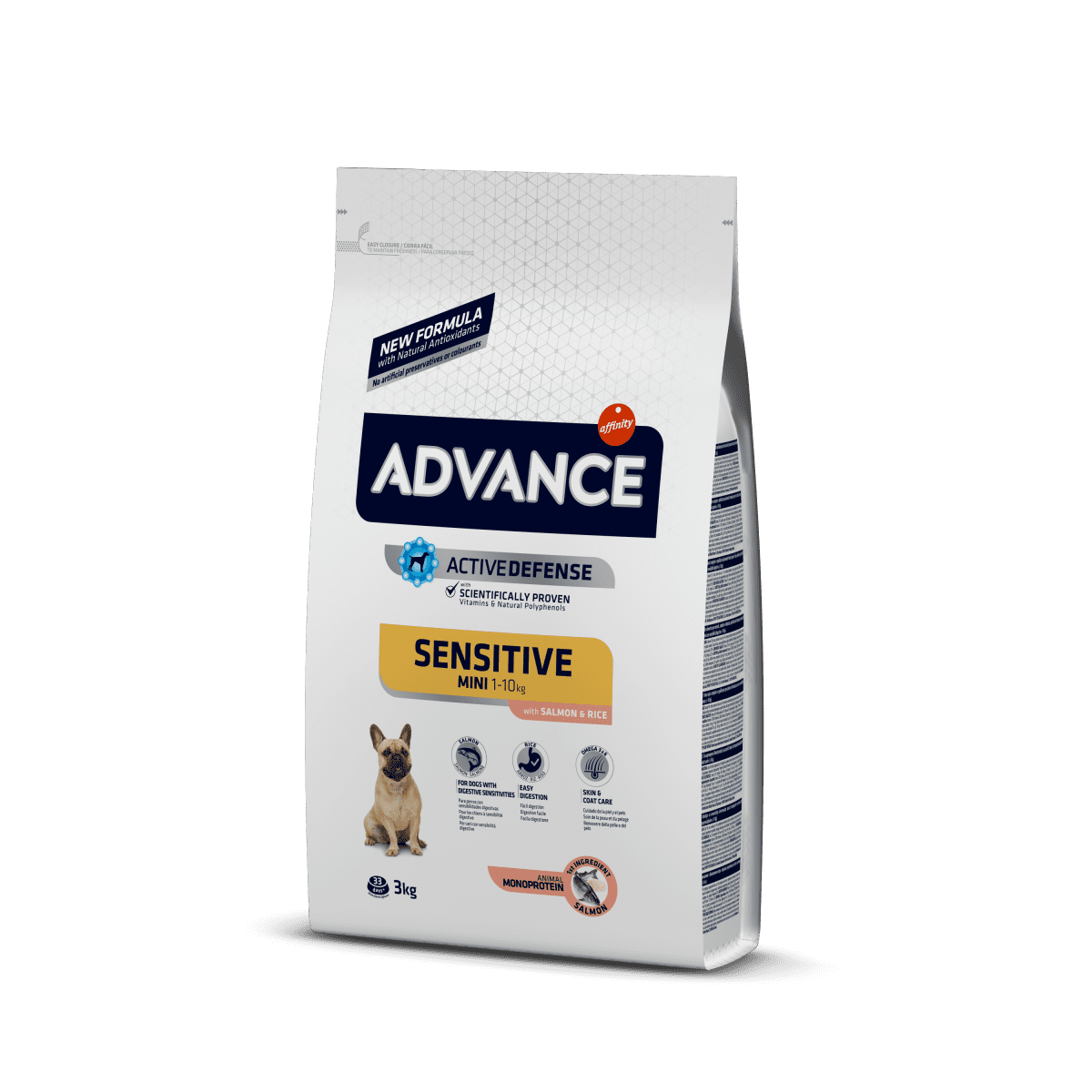 Advance Mini Sensitive – сухой корм для взрослых собак маленьких пород с чувствительным пищеварением