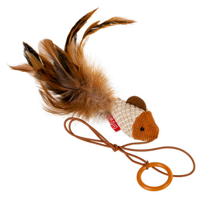GIGWI TEASER іграшка-жарт з рибкою та пір'ям для кішок