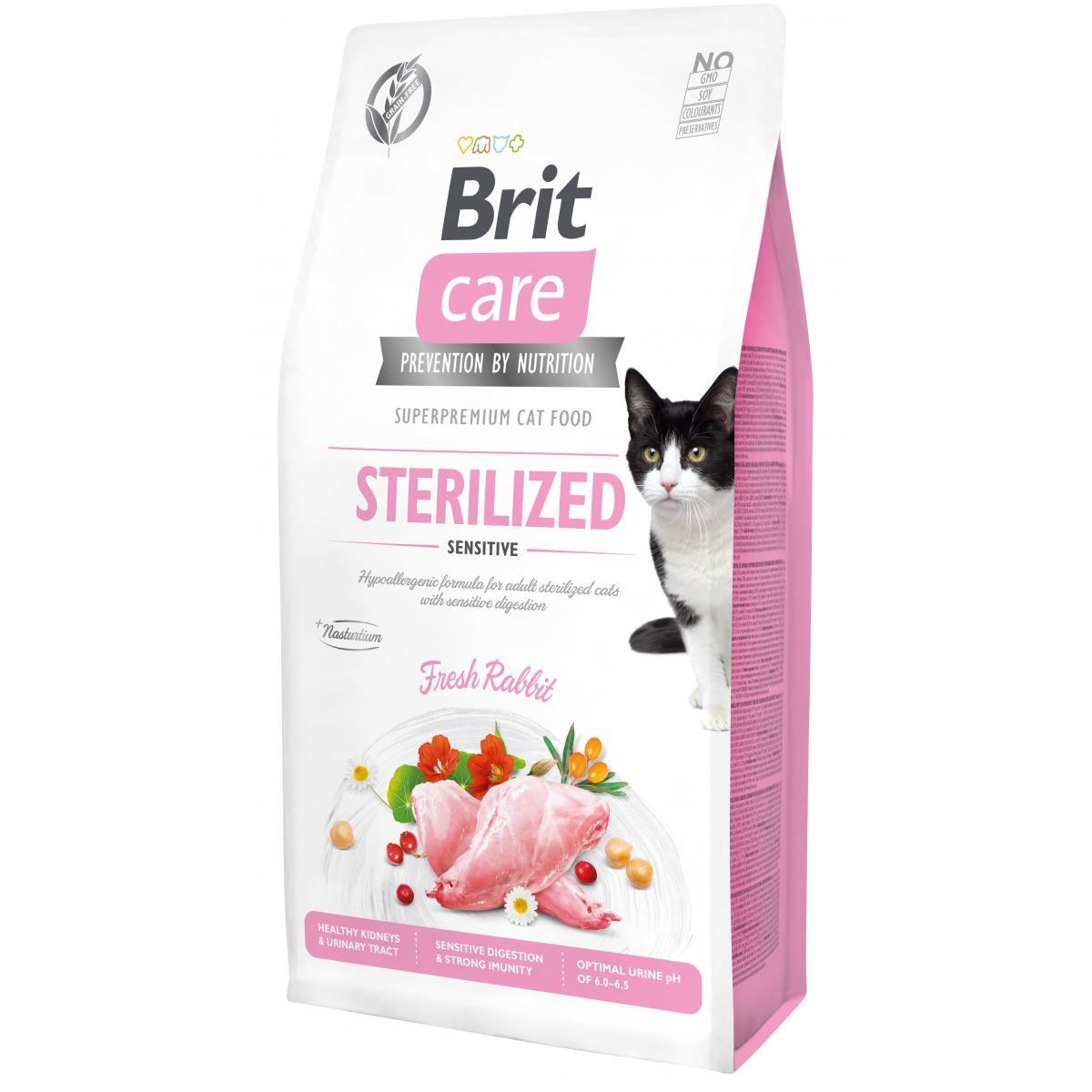 BRIT CARE CAT STERILISED SENSITIVE – сухой корм для стерилизованных кошек с кроликом