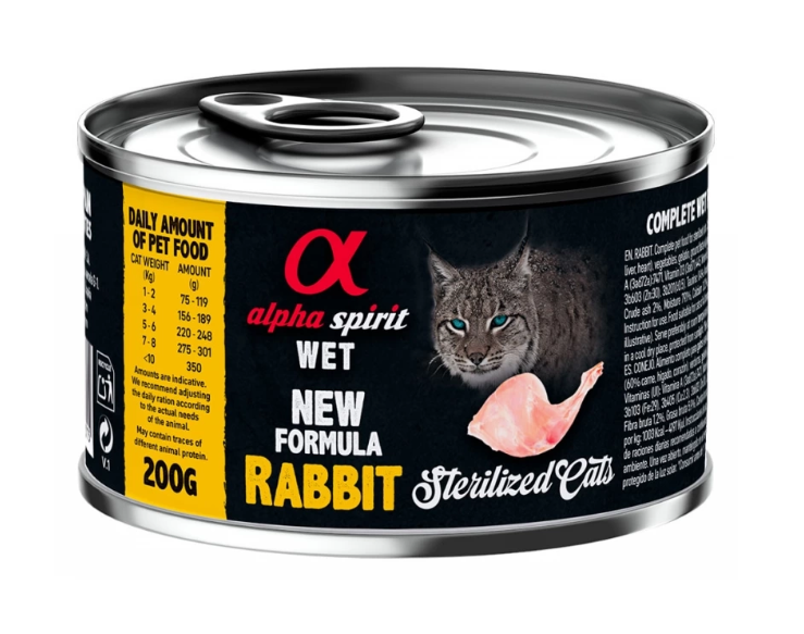 Alpha Spirit Rabbit for Sterilized Cat - вологий корм з кроликом для стерилізованих котів