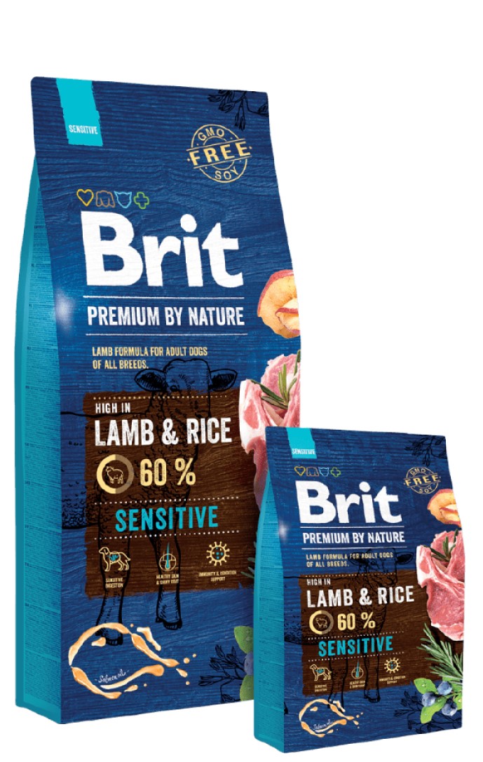 BRIT PREMIUM SENSITIVE LAMB – сухой корм с ягненком для взрослых собак с чувствительным пищеварением