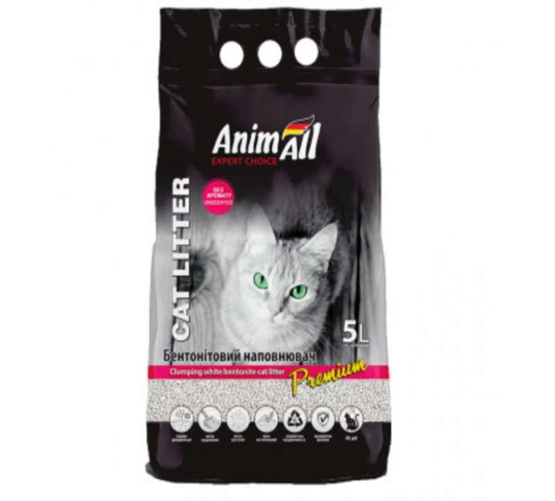 AnimAll Cat litter Premium - Білий бентонітовий наповнювач без запаху