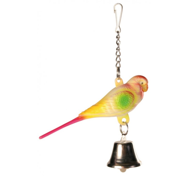 Trixie попугайчик с колокольчиком на цепочке