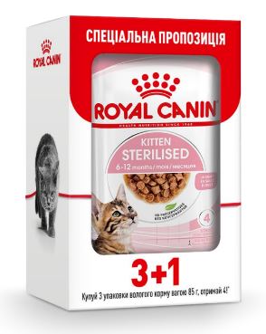 ROYAL CANIN KITTEN STERILISED in gravy – влажный корм для стерилизованных котят в возрасте от 6 до 12 месяцев