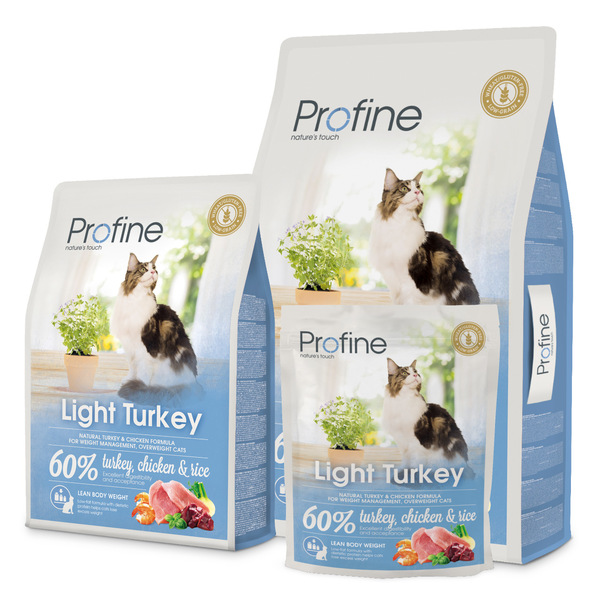 Profine Cat Light Turkey – cухой корм с индейкой для контроля веса котов 