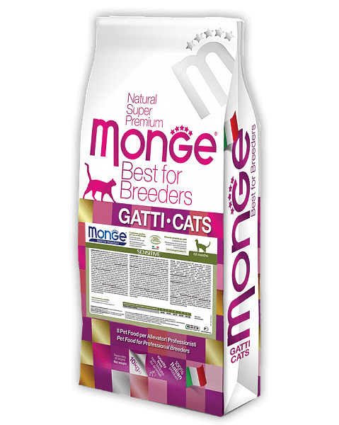 MONGE SENSITIVE – сухий корм для котів з чутливим травленням