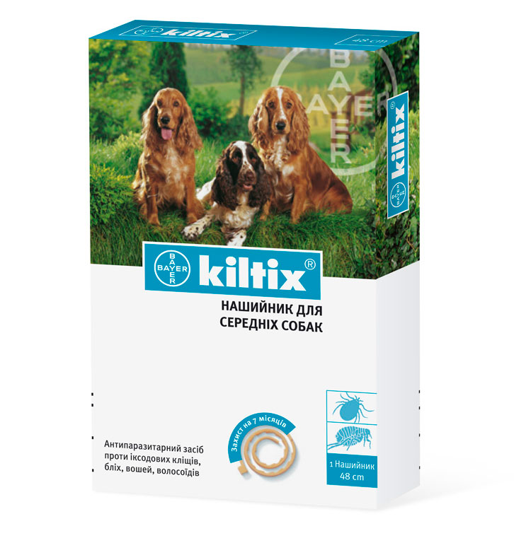 Kiltix – нашийник проти бліх та кліщів для собак