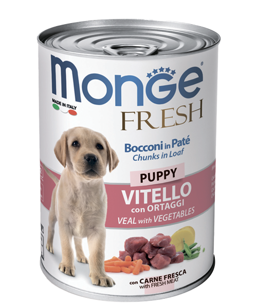 MONGE FRESH VEAL PUPPY– консервы с телятиной и овощами для щенков
