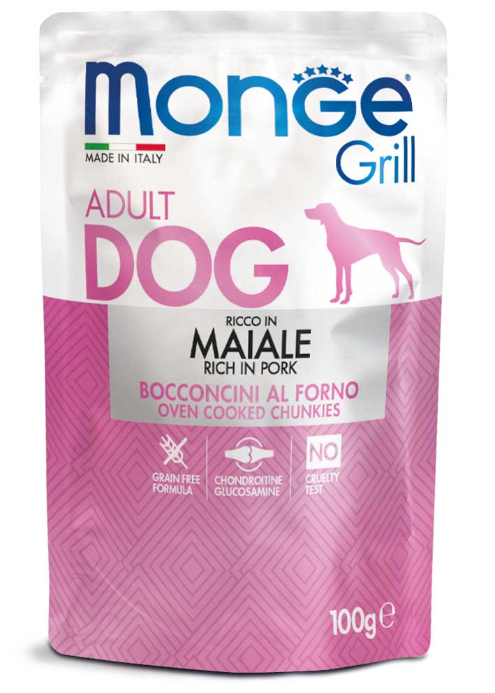 MONGE GRILL WITH PORK – вологий корм зі свининою для собак