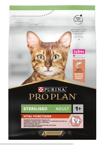  PURINA PRO PLAN CAT ADULT STERILISED SALMON – сухой корм с лососем для взрослых стерилизованных котов