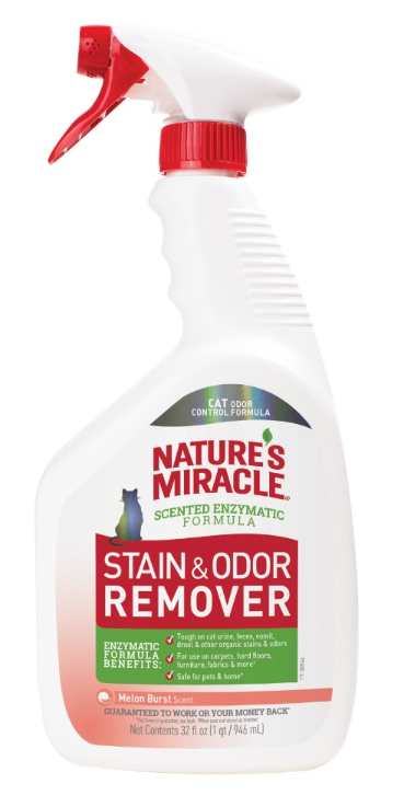 Nature's Miracle Сat Stain&Odor Remover Spray Melon – спрей для устранения пятен и запахов с ароматом дыни для котов