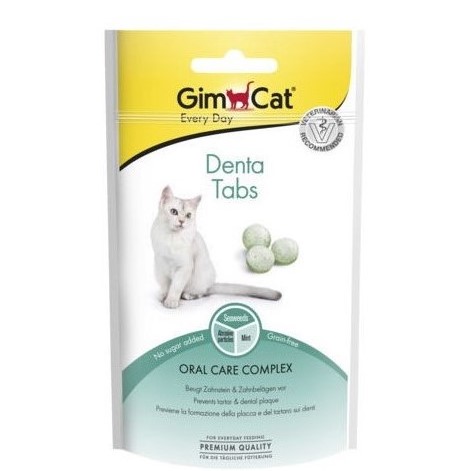 GimCat Denta Tabs – витаминизированные лакомства для здоровья зубов котов