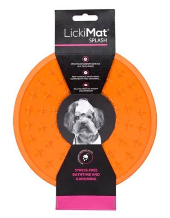 LickiMat Splash - каучуковий килимок для повільного харчування собак з присоскою