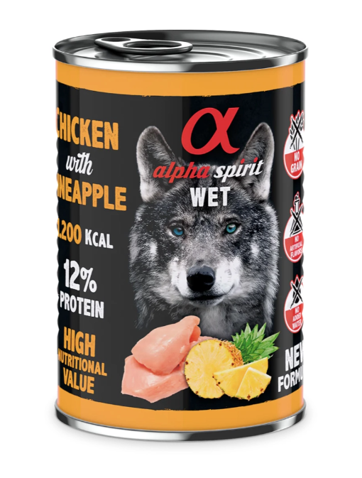 Alpha Spirit Chicken with Paineapple - вологий корм з куркою та ананасами для дорослих собак
