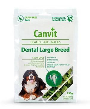CANVIT Dental Large Breed – полувлажное лакомство для взрослых собак больших пород для уход за зубами
