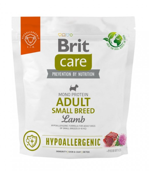 Brit Care Dog Hypoallergenic Adult Small Breed – гипоаллергенный корм с ягненком для собак малых пород