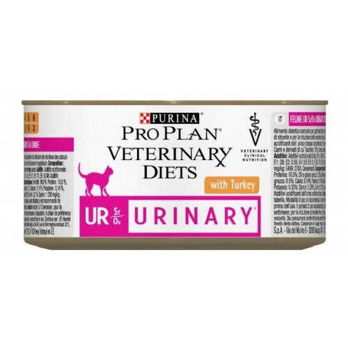  PRO PLAN VETERINARY DIETS UR URINARY FELINE FORMULA лечебный консервированный корм для взрослых котов с мочекаменной болезнью