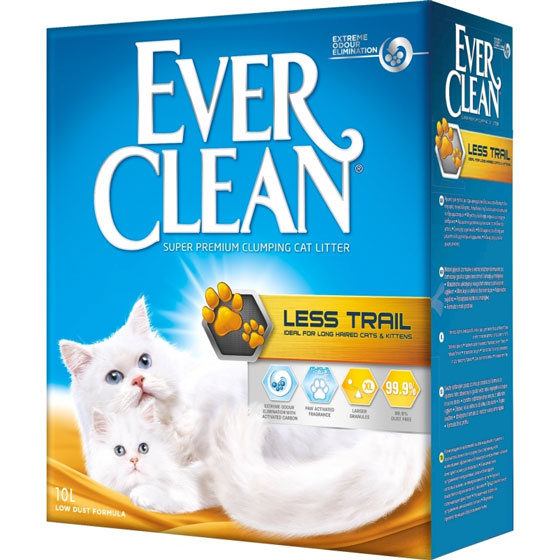 EVER CLEAN LESS TRAIL – комкующийся наполнитель для длинношерстных котов
