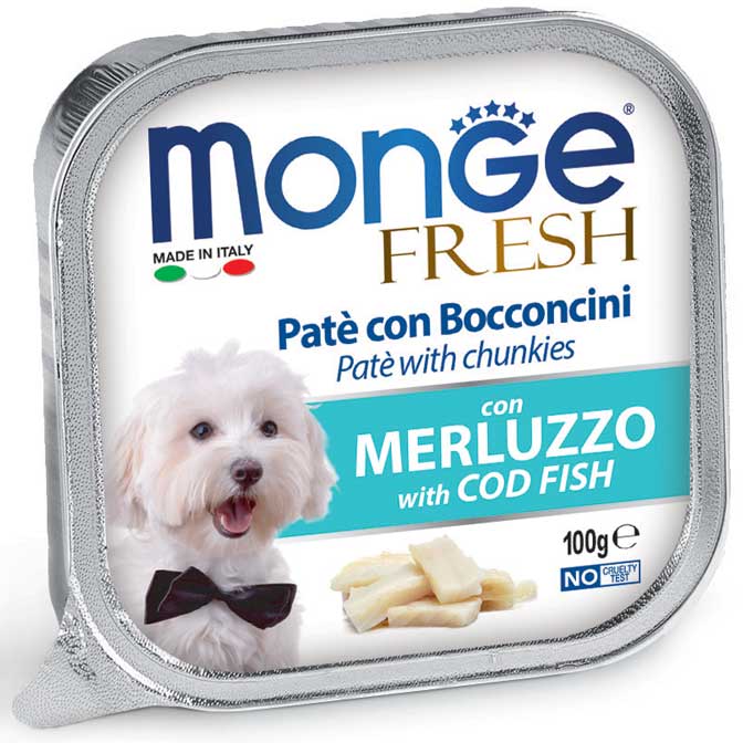 MONGE FRESH COD FISH – паштет с треской для собак