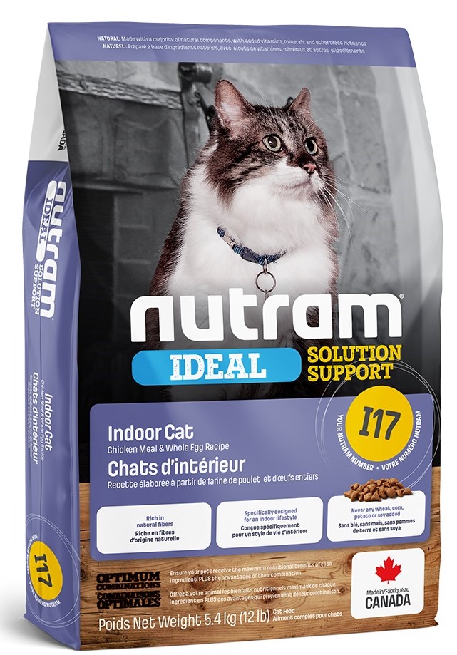 NUTRAM I17 Ideal Solution Support Indoor Cat – сухий корм для дорослих котів, які живуть в домашніх умовах