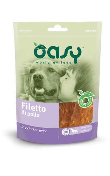 OASY DOG Dry курица Jerky - куриное филе для взрослых собак