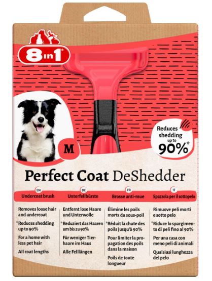 8in1 Perfect Coat - фурмфнатор для вичісування собак середніх порід, розмір М