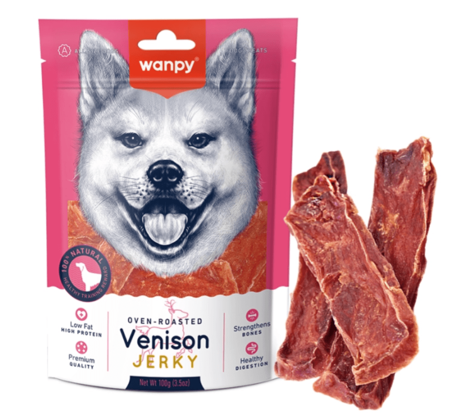 Wanpy Soft Venison Jerky Slices - ласощі слайси в'яленої оленини з качкою для собак