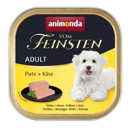 Animonda Vom Feinsten Adult Paté Turkey + Cheese – паштет з індичкою та сиром для дорослих собак