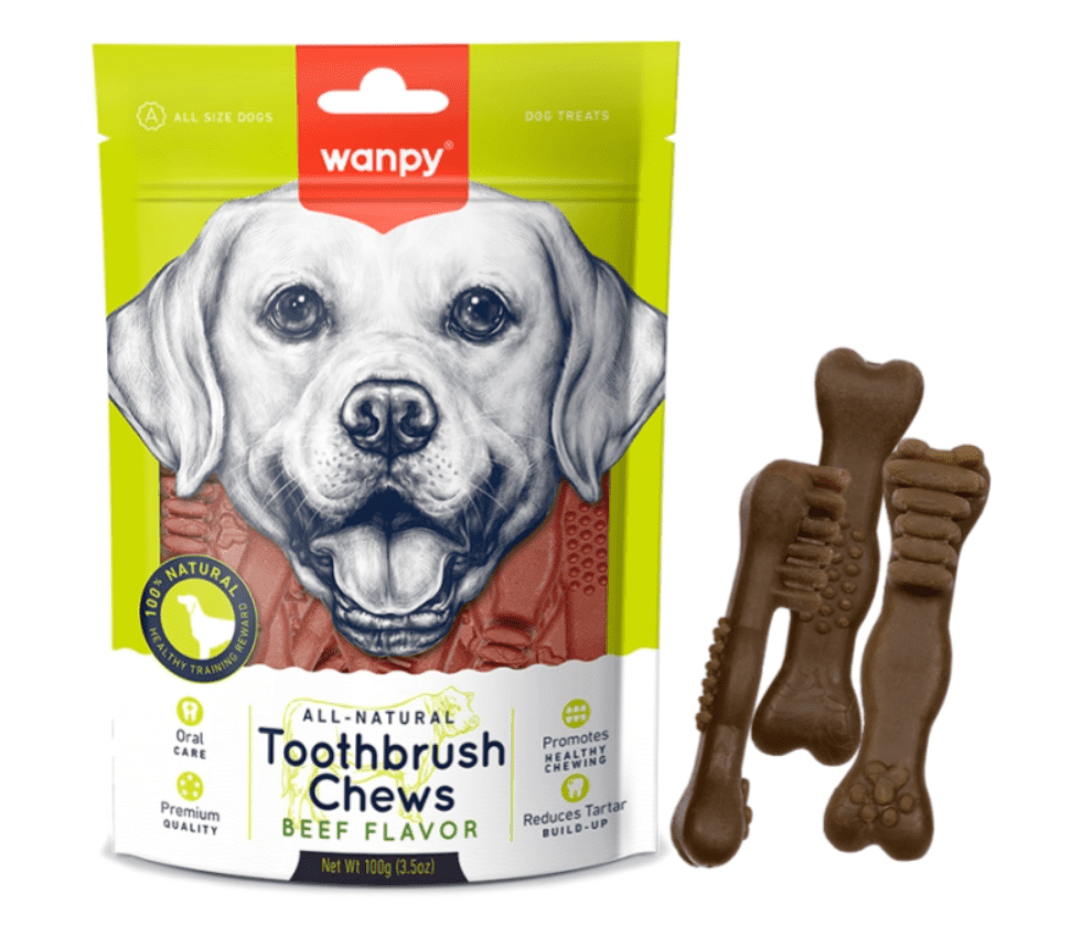 Wanpy Toothbrush Chews Beef - ласощі у вигляді зубної щітки зі смаком яловичини для собак