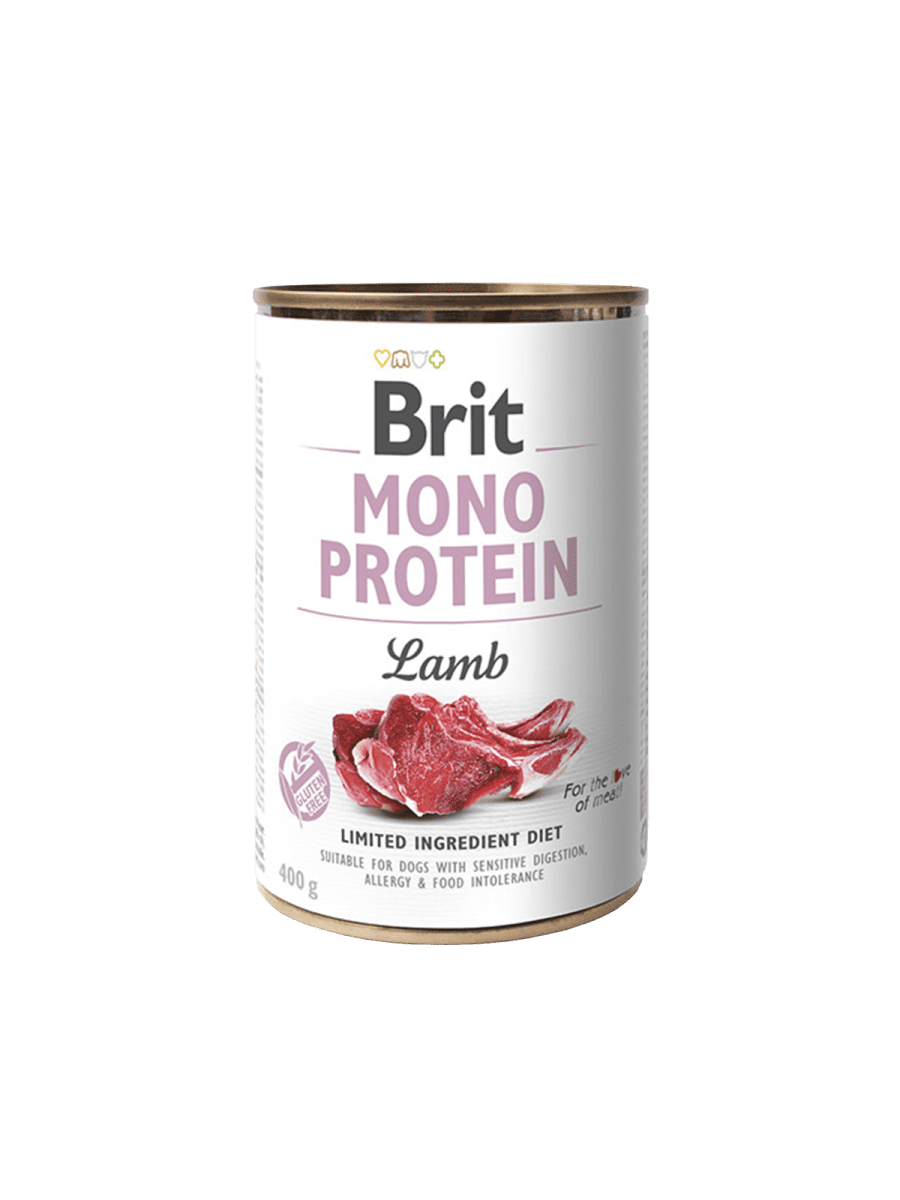 BRIT MONO PROTEIN LAMB – консерва с ягненком для собак чувствительным пищеварением
