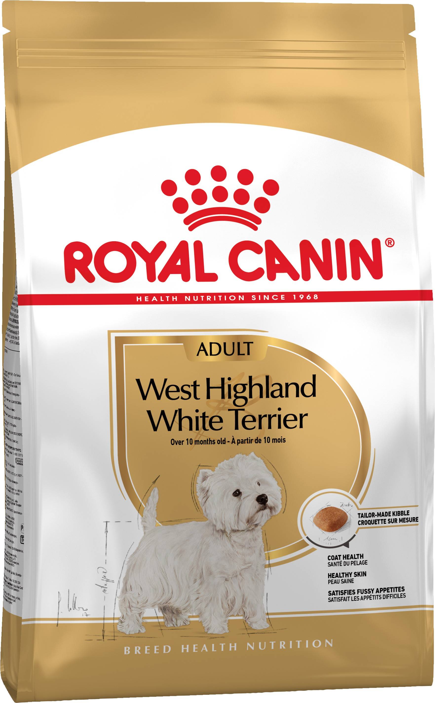 ROYAL CANIN WEST HIGHLAND WHITE TERRIER ADULT – сухой корм для взрослых собак породы вест-хайлед-уайт-терьер