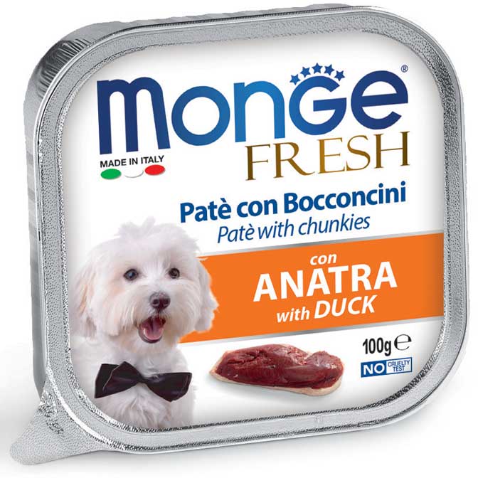 MONGE FRESH DUCK – паштет с уткой для собак