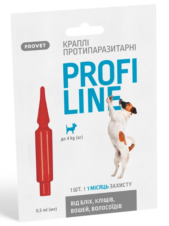 Provet Profiline краплі на холку інсектоакарицид для собак до 4 кг