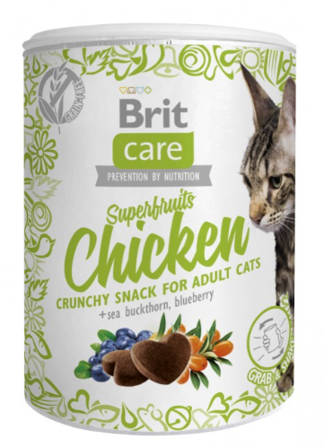 Brit Care Cat Snack Superfruits Chicken –лакомство з куркою для кошек 