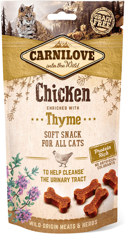 Carnilove Cat Soft Snack лакомства с курицей и тимьяном для кошек