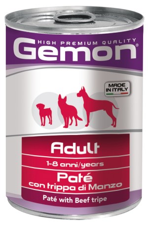 GEMON ADULT PATÉ WITH BEEF TRIPE – консерва с говяжьим рубцом для взрослых собак
