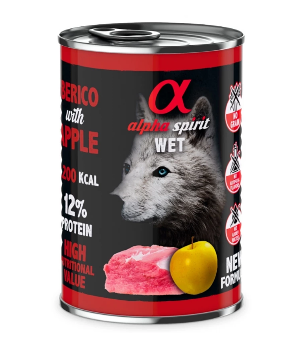 Alpha Spirit Iberian Pork With Yellow Apple – влажный корм с иберийской свининой и свежими яблоками для взрослых собак