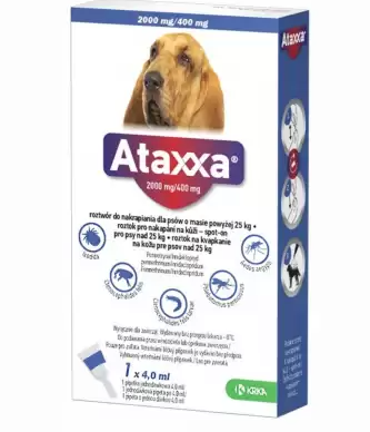 KRKA Ataxxa - капли от блох и клещей для собак от 25 кг до 40 кг
